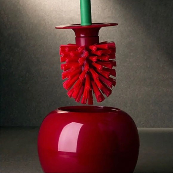 Cherry Shaped Toilet Brush With Holder - Easy-Clean ⒠Modern Bathroom De⦠- Picture 3 of 10